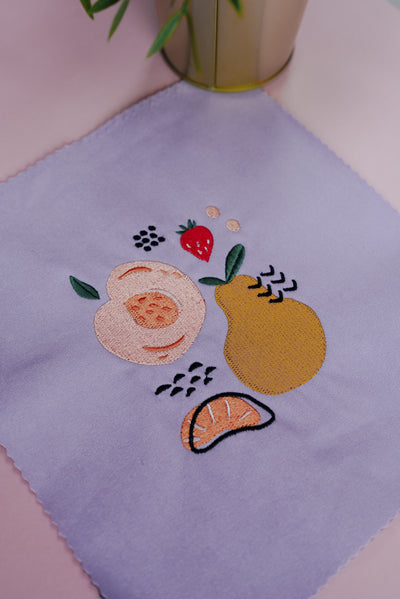 Stickdatei Obst modern