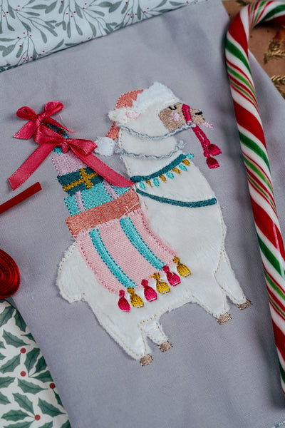 Stickdatei Applikation Alpaka