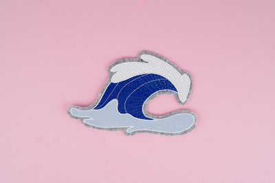 Coole Stickdatei Welle (Anwendungsbeispiel)
