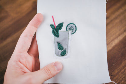 Stickdatei Cocktail Mojito