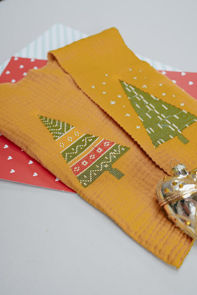 Stickdatei Weihnachtsbäume Kreuzstich