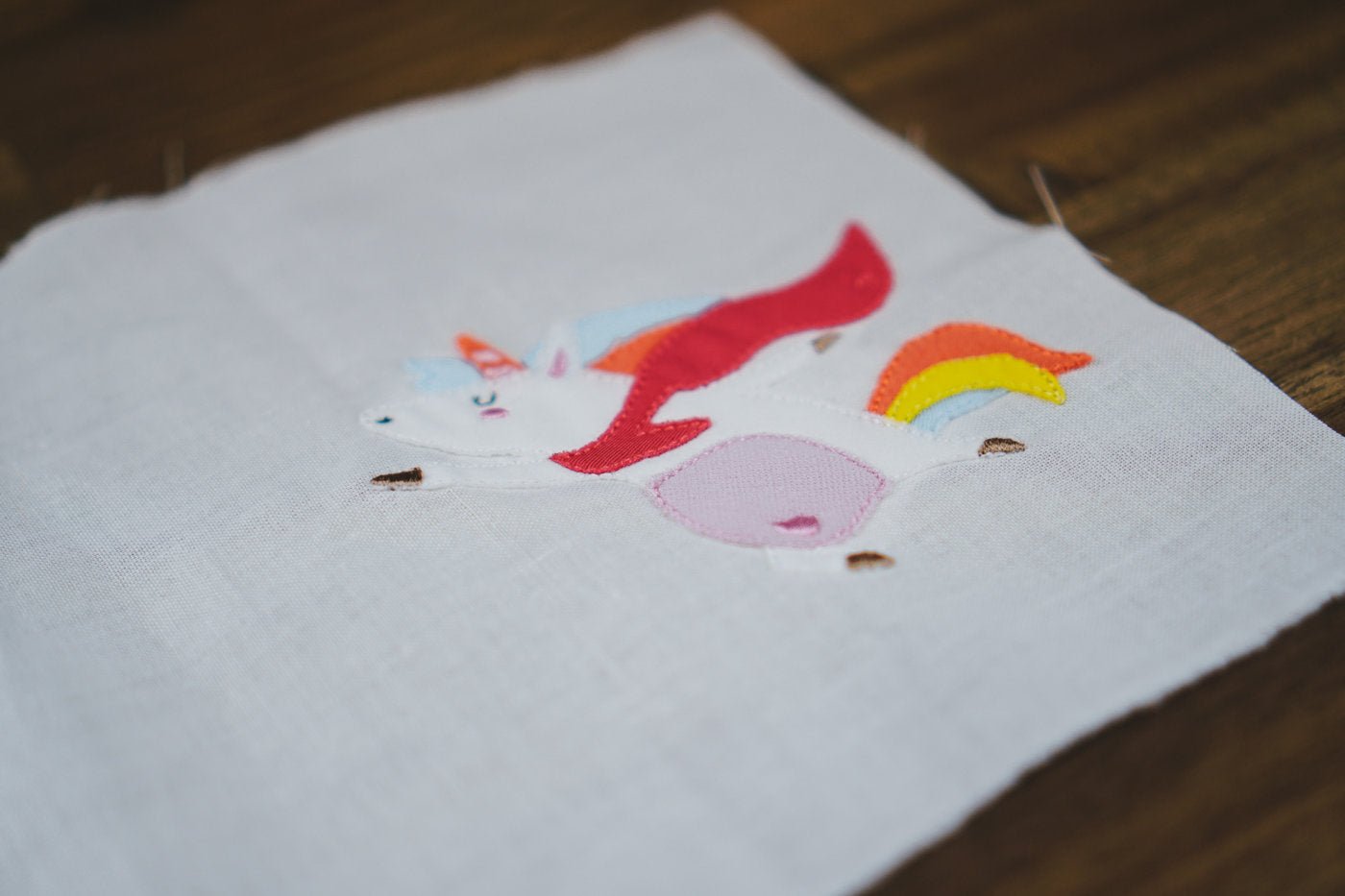 Stickdatei Einhorn Applikation