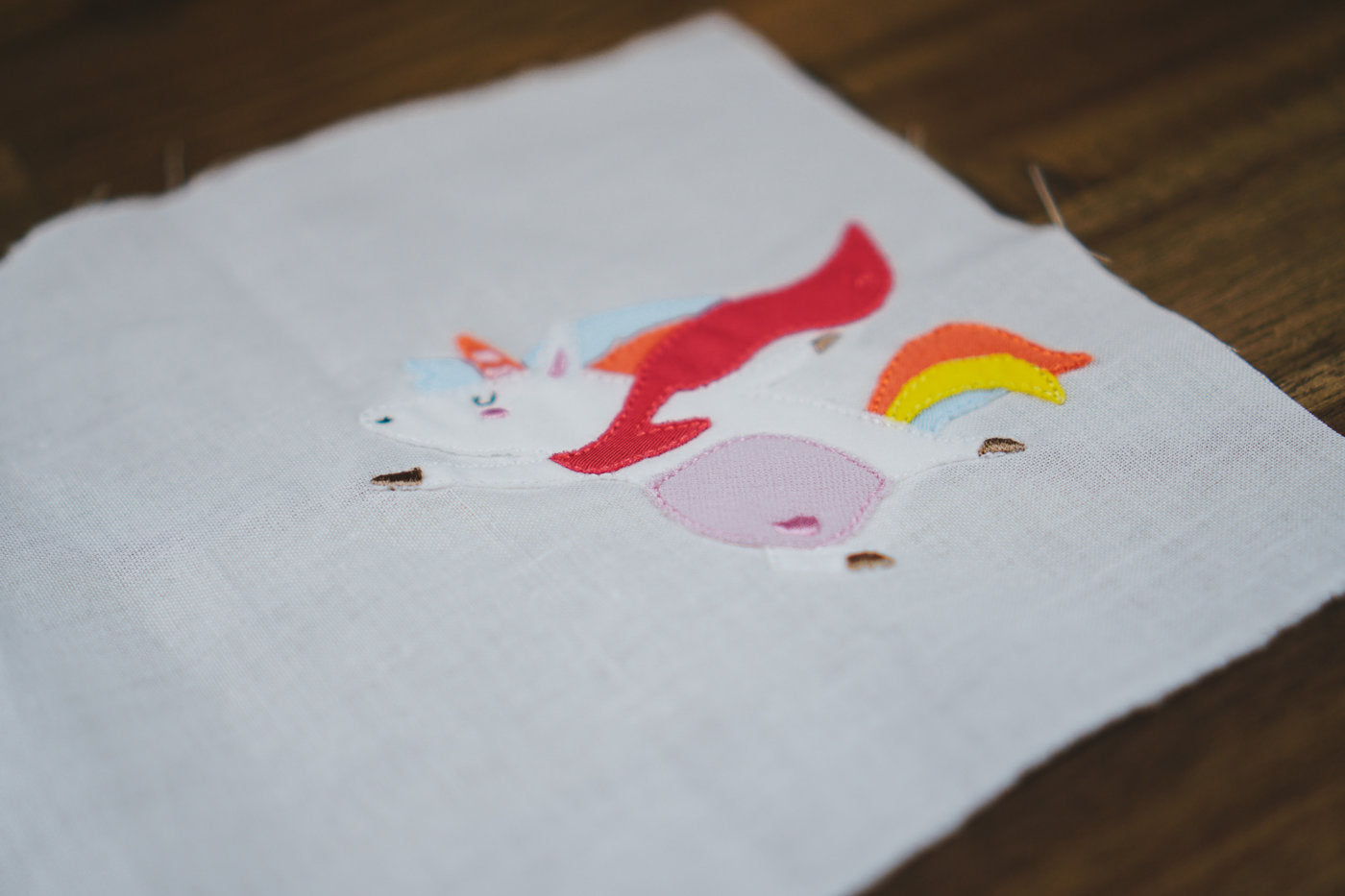 Stickdatei Einhorn Applikation