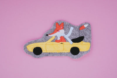 Stickdatei Fuchs im Manta Auto