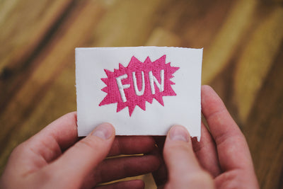 Stickdatei Sprechblase Fun (Anwendungsbeispiel)