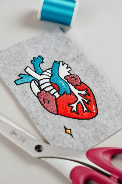 Stickdatei »Herz« (medizinisch, menschlich)