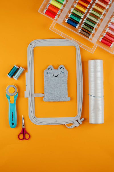 ITH Stickdatei Waschlappen sticken