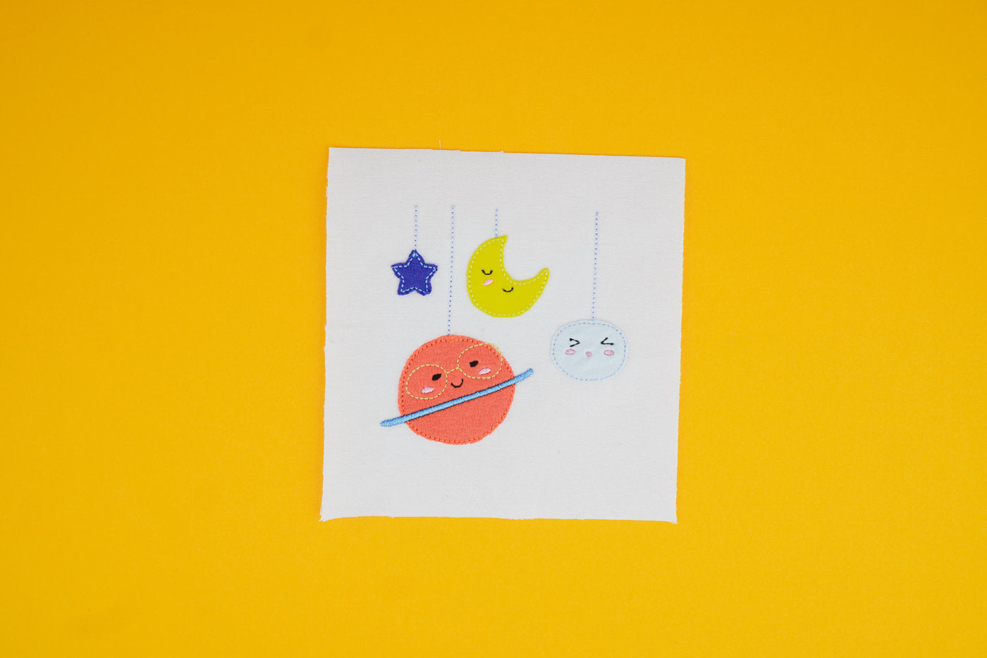 Stickdatei Planeten / Kosmos / Mond / Sterne