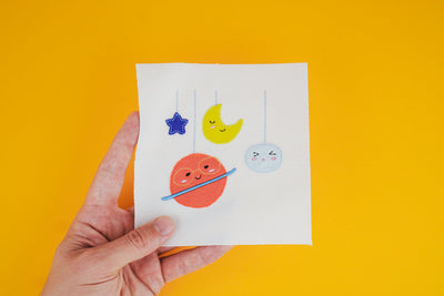Stickdatei Planeten / Kosmos / Mond / Sterne
