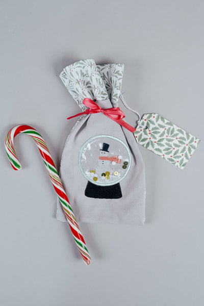 Schneekugel sticken applikation