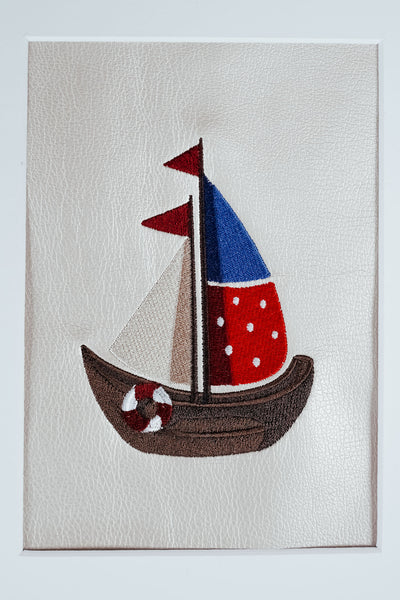 Embroidery file boat