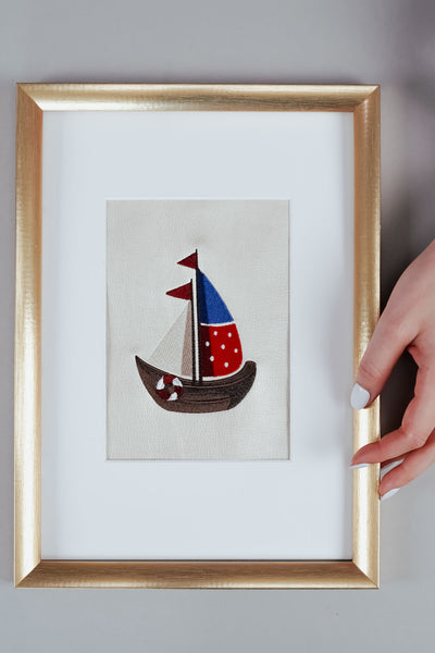 Embroidery file boat