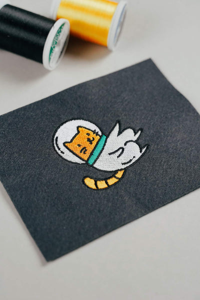 Stickdatei »Weltraumkatze«