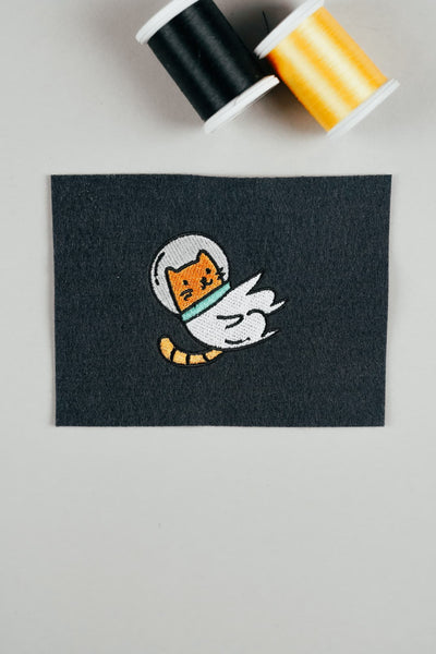 Stickdatei »Weltraumkatze«