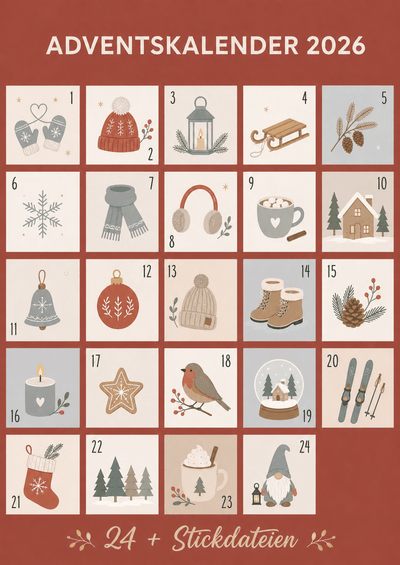 Stickdateien Adventskalender 2026 - Make ma!