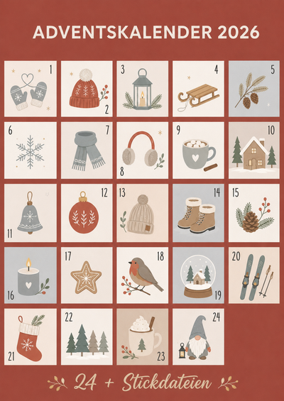 Embroidery files Advent calendar 2025