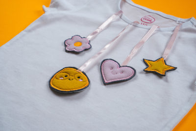 Die süßen Applikationen sind mit Plustervlies gepolstert, welches für einen süßen 3D Effekt sorgt.