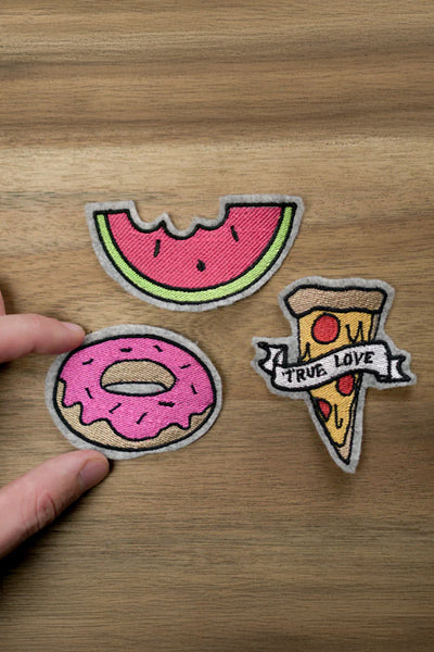 Stickdateien SET Food Melone Pizza Donut