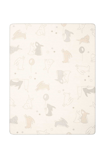 Personalisierte Babydecke Hasen - 75x100cm in product view