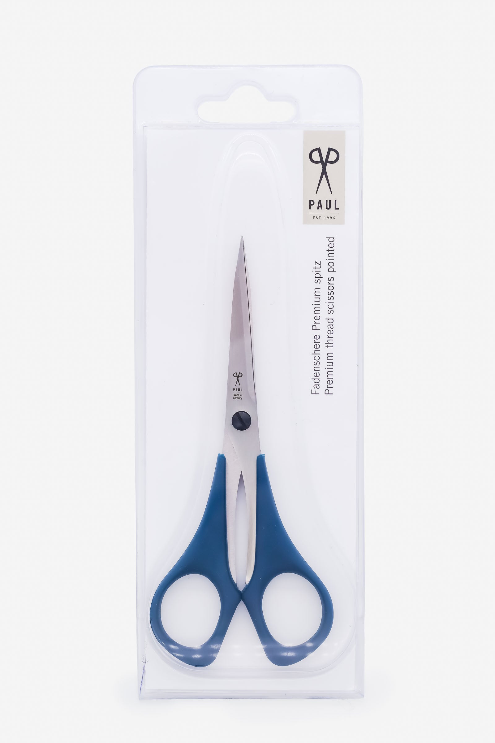 Stick- / Fadenschere von der Scherenmanufaktur Paul (dunkelblau)