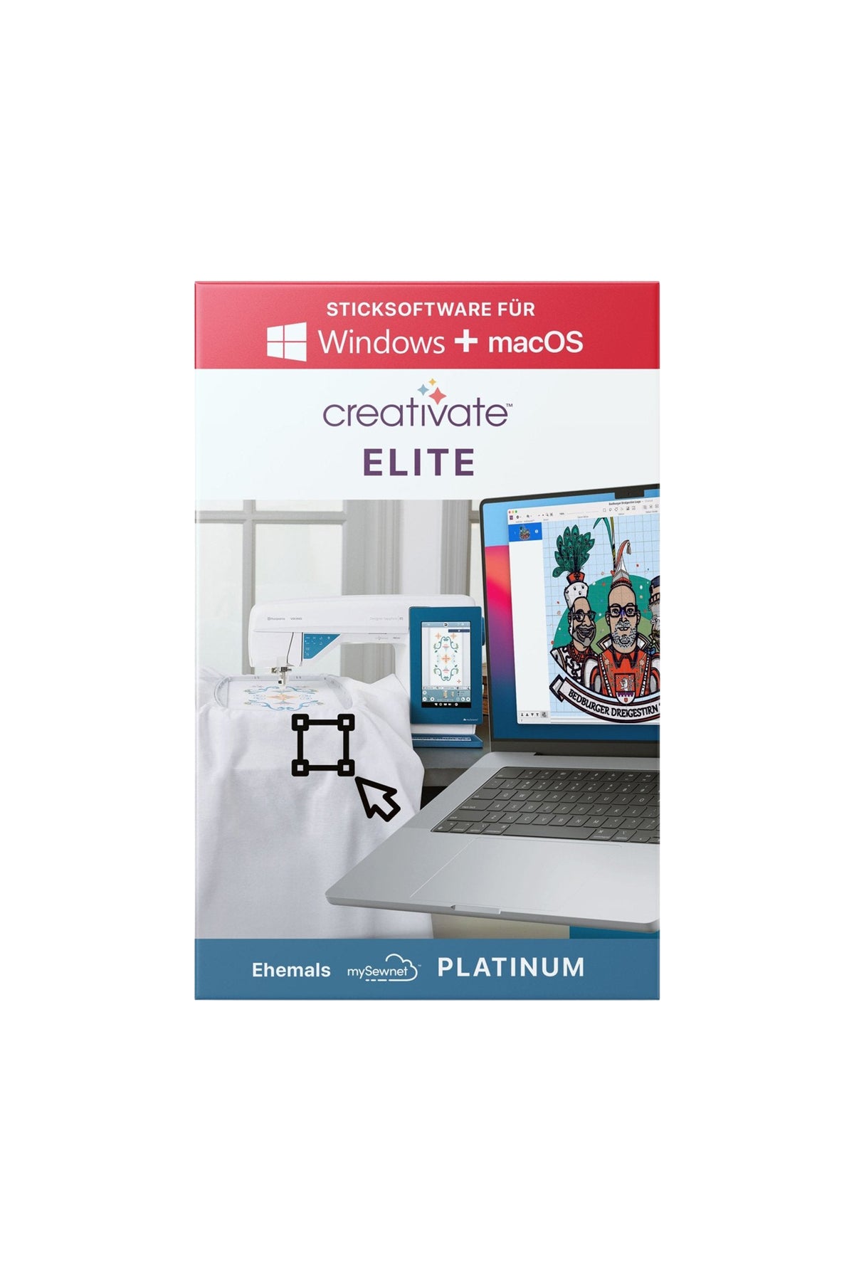 CREATIVATE Logiciel de création de motifs « Elite » pour Mac et Windows : vue complète du produit, détouré dans Adobe Photoshop sans ombre