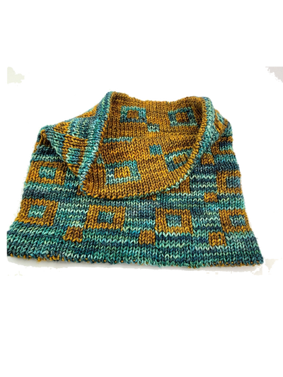 Strickanleitung Schal SQUARE DROP LOOP (PDF), vue du produit