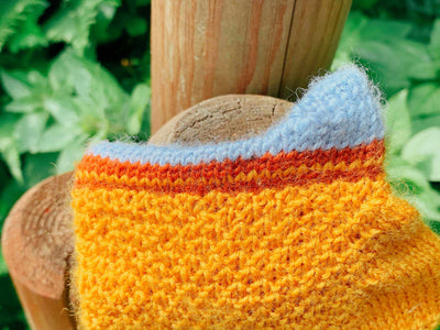 Bund stricken bei Sneakersocken Nelina