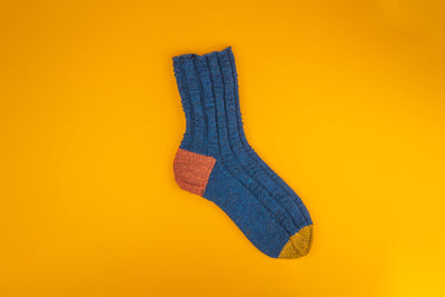 socken mit Rippenmuster stricken