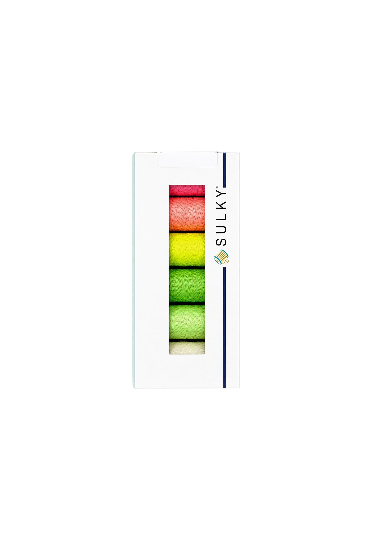 SULKY GLOWY Stickgarn-Set BLACK LIGHT mit sechs Snap-Spulen à 100 m