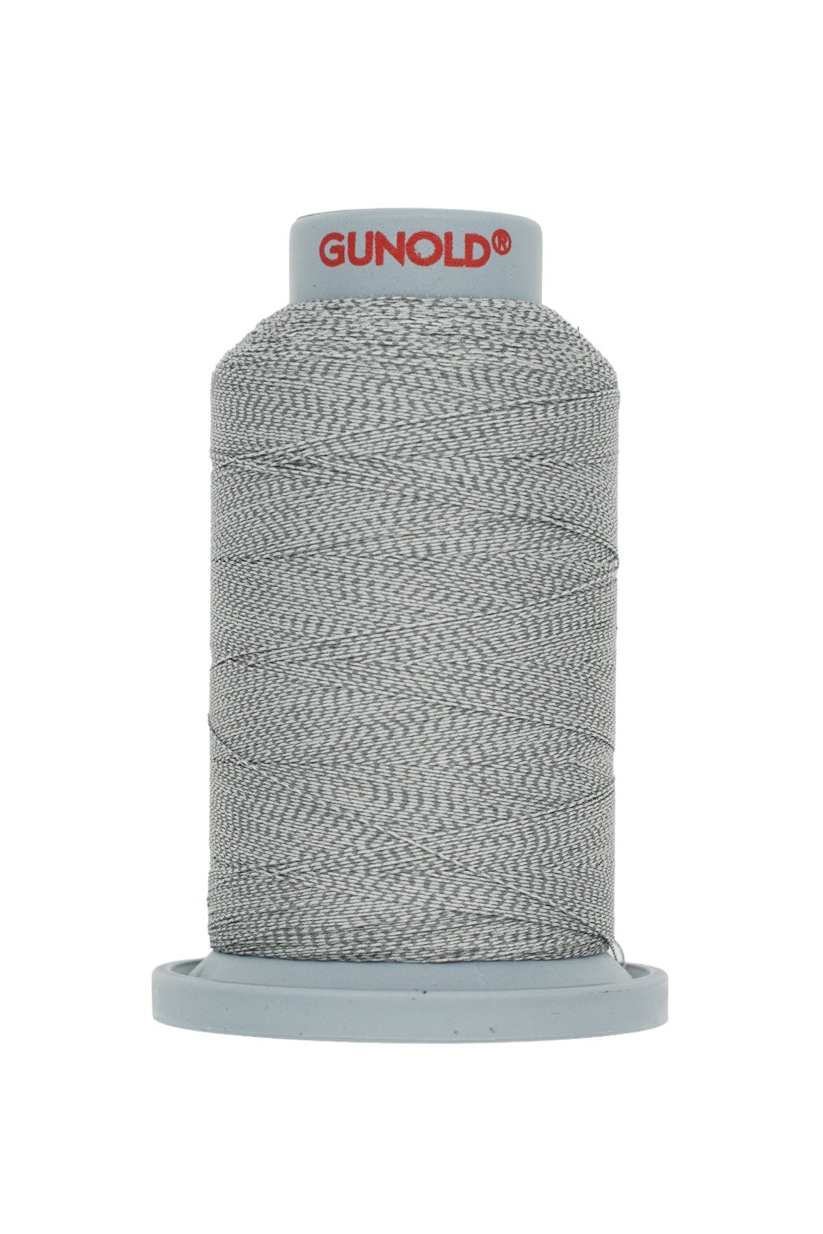 GUNOLD REFLECTIVE 30 reflektierendes Stickgarn auf Miniking-Kone in Silbergrau