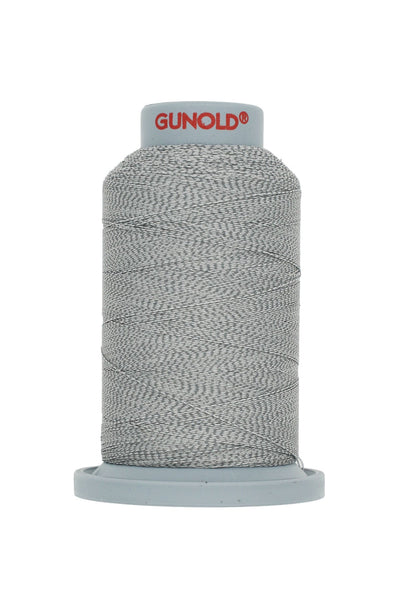 GUNOLD REFLECTIVE 30 reflektierendes Stickgarn auf Miniking-Kone in Silbergrau