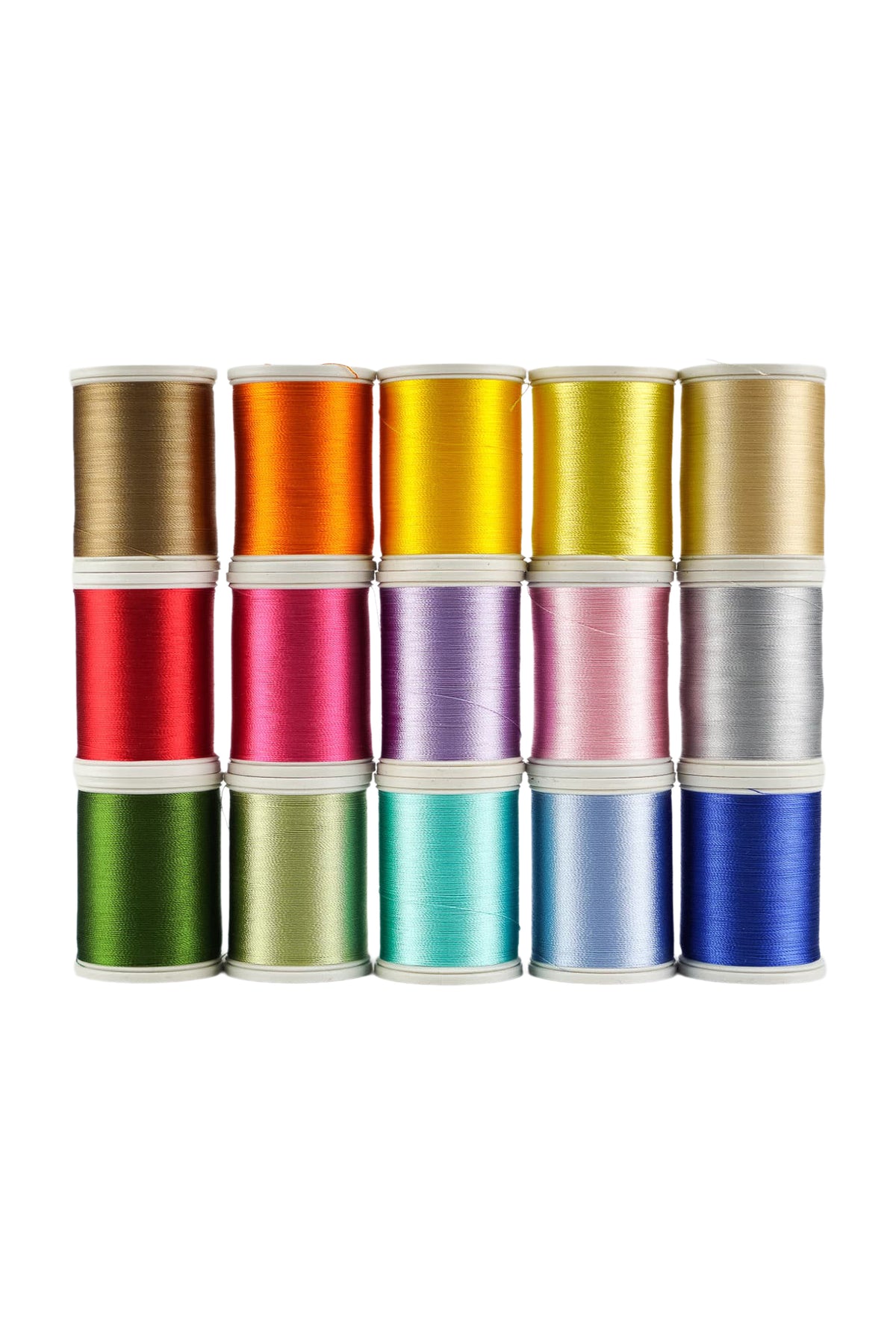 Fifteen SULKY Rayon 40 spools of yarn from the SELECTED set in coordinating colors