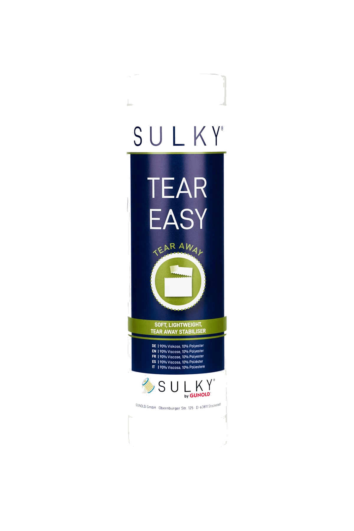 Sulky Tear Easy – dünnes Reißvlies für nicht-dehnbare Stoffe in Produktansicht