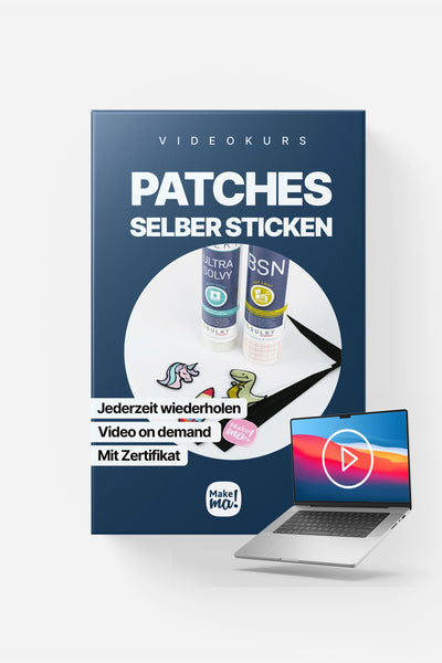 Videokurs Patches selber machen mit der Stickmaschine