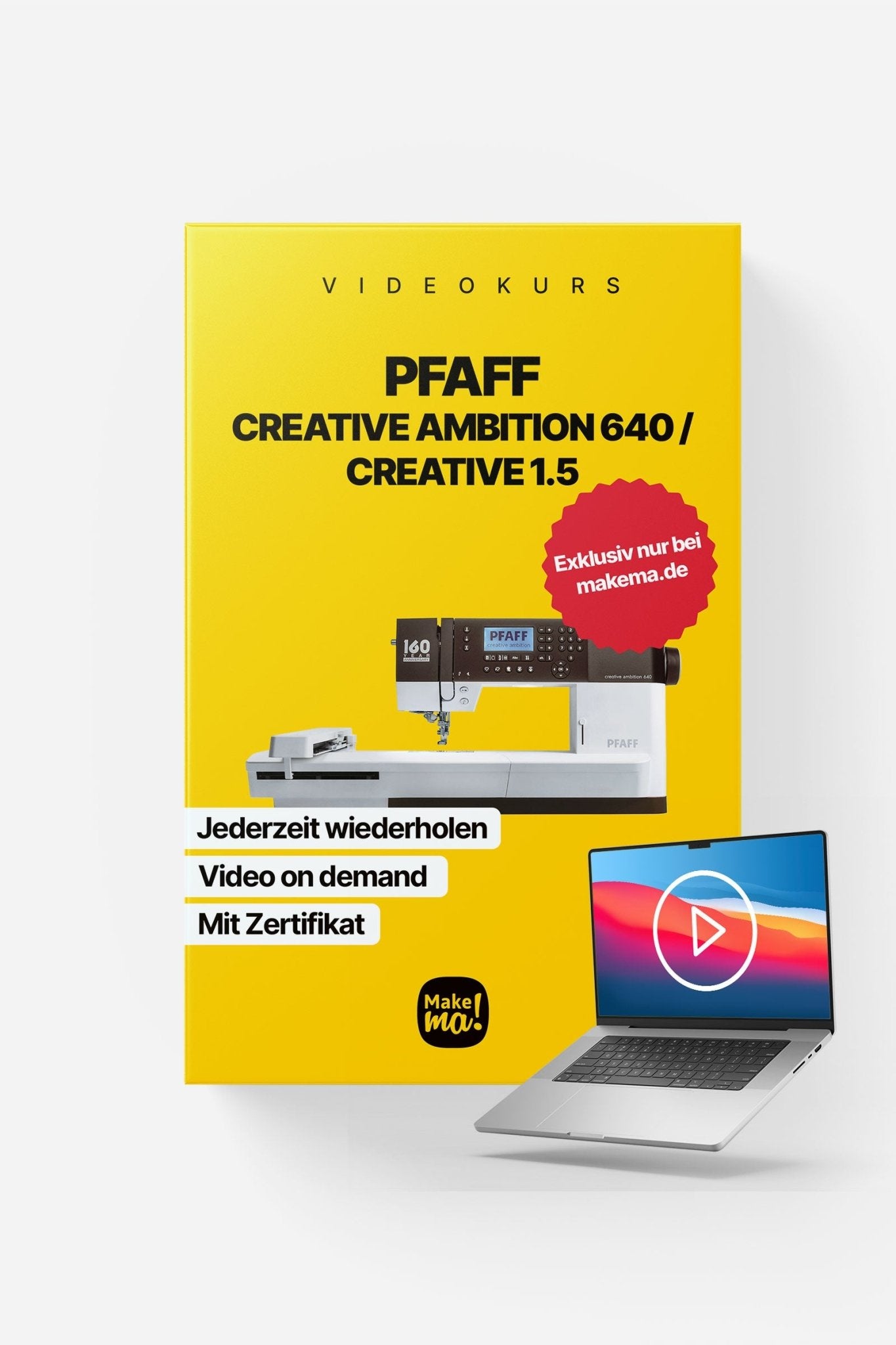 PFAFF creative ambition 640 Näh- & Stickmaschine mit Videokurs - Make ma!