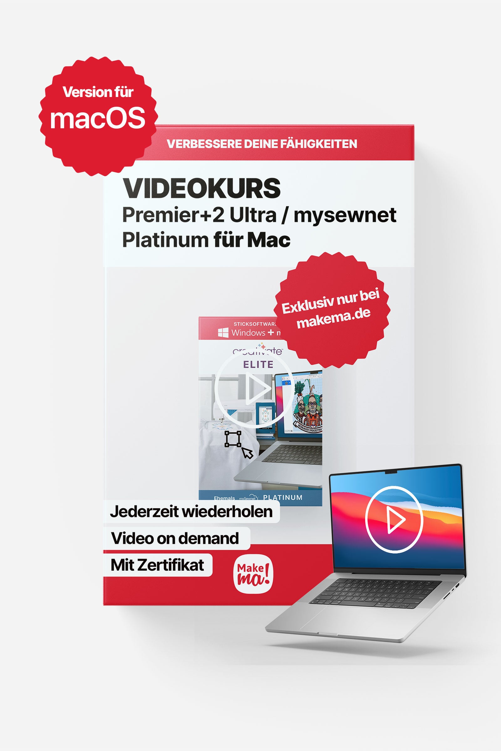Videokurs zu PREMIER+ 2 ULTRA / mySewnet Platinum / creativate Elite (MAC)