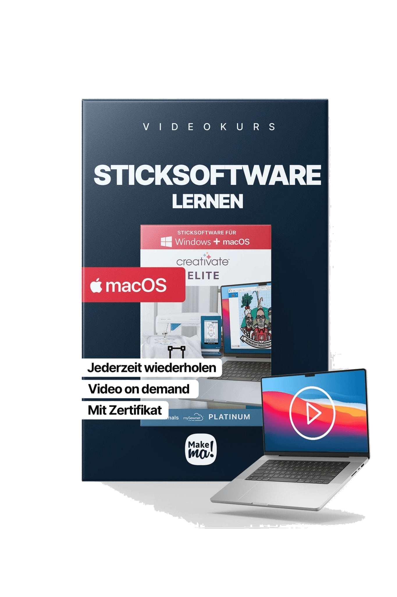 Videokurs zu PREMIER+ 2 ULTRA / mySewnet Platinum / creativate Elite für  Mac in Produktansicht