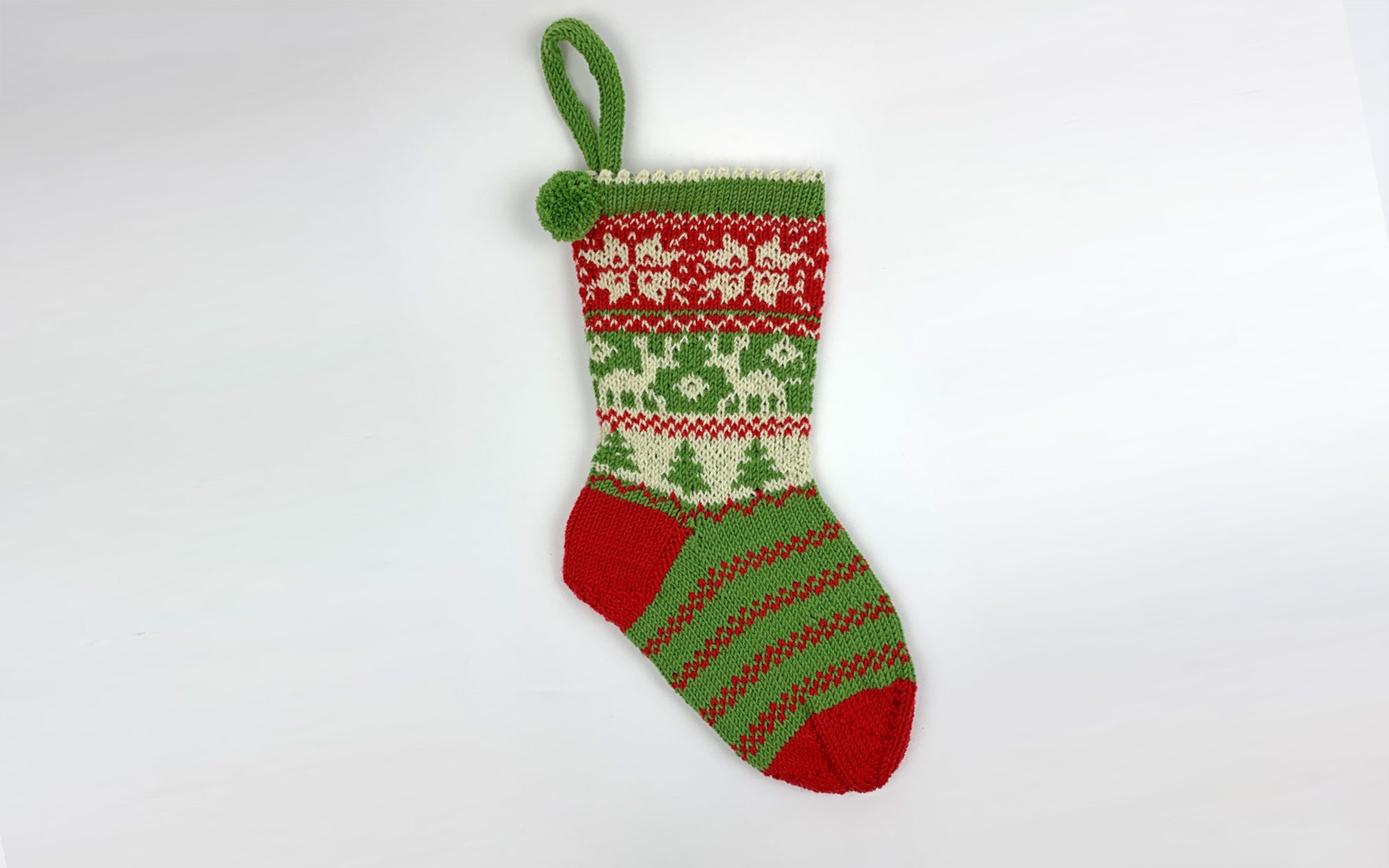 Weihnachtssocke stricken