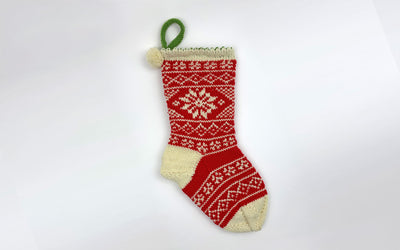 Weihnachtssocke stricken