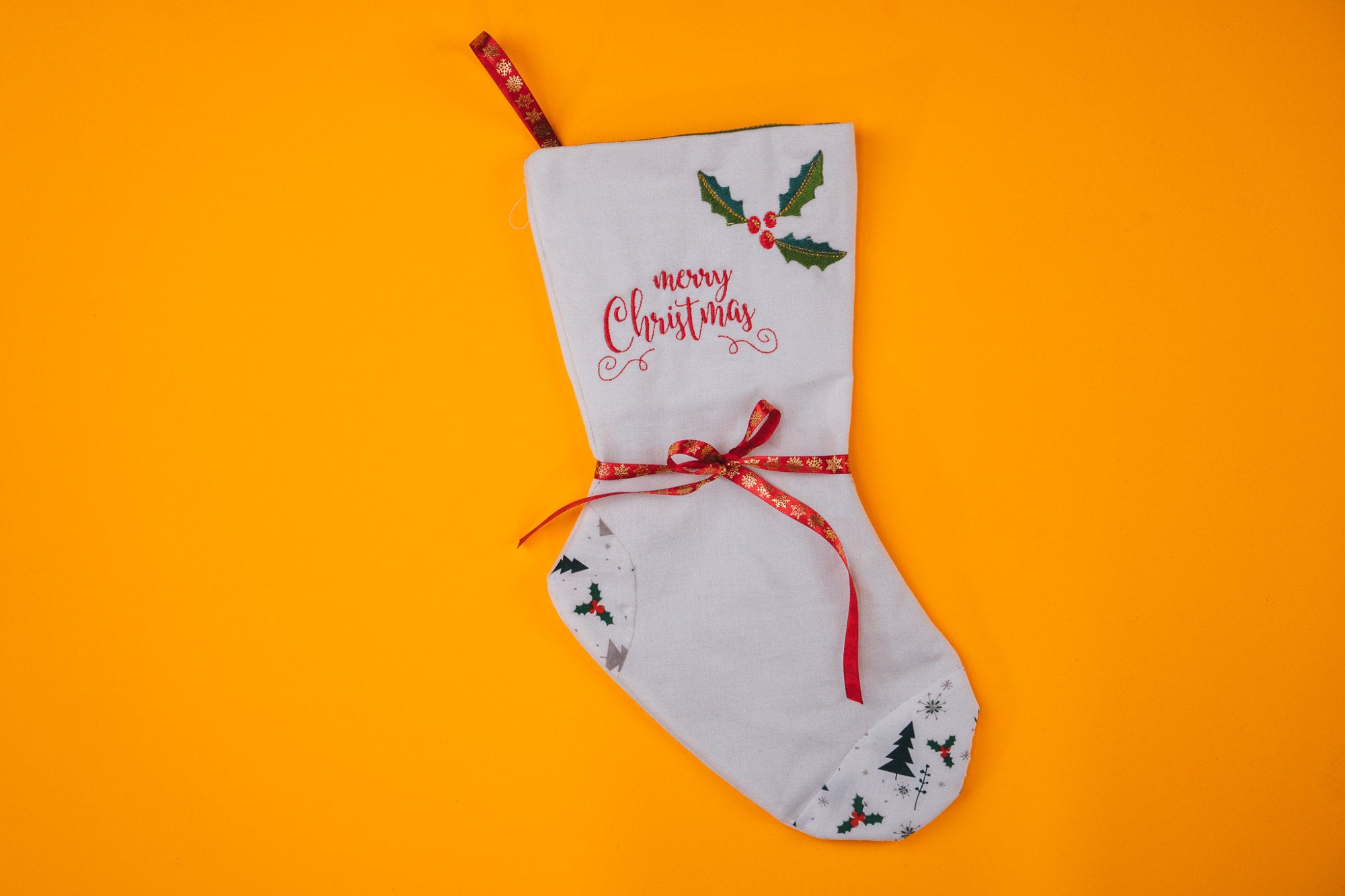 Schnittmuster Weihnachtssocke