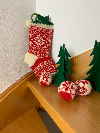 Weihnachtssocke stricken »Joulusukka« Anleitung