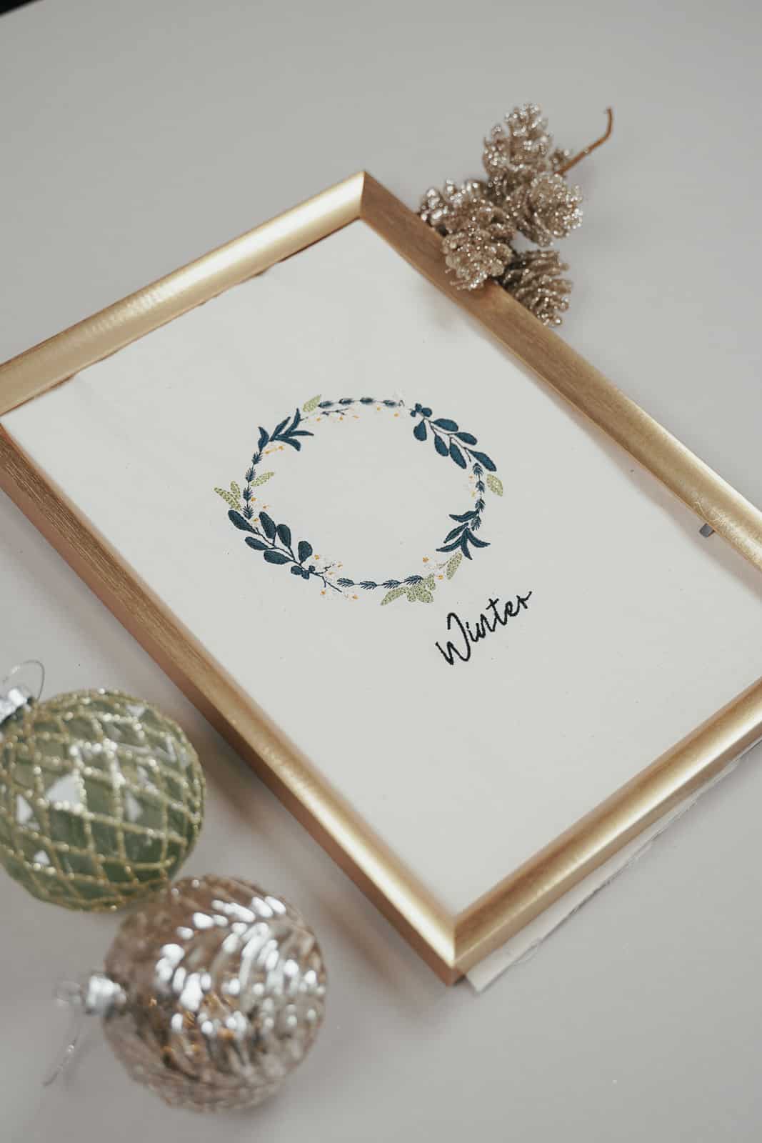 Stickdatei Winterkranz