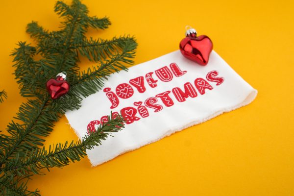 Anwendungsbeispiel: Stickdatei Weihnachten / Joyful Christmas