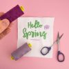 Stickdatei Hello Spring (Anwendungsbeispiel)