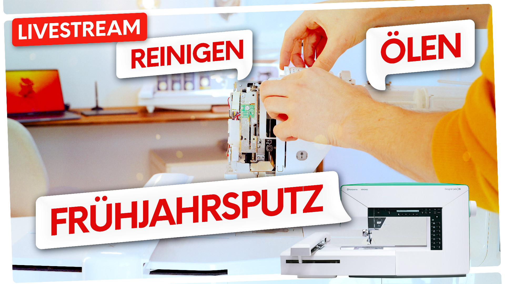 Nähmaschinen Reinigung: Erste Hilfe beim Frühjahrsputz! 1 Frühjahrsputz für Stickmaschine