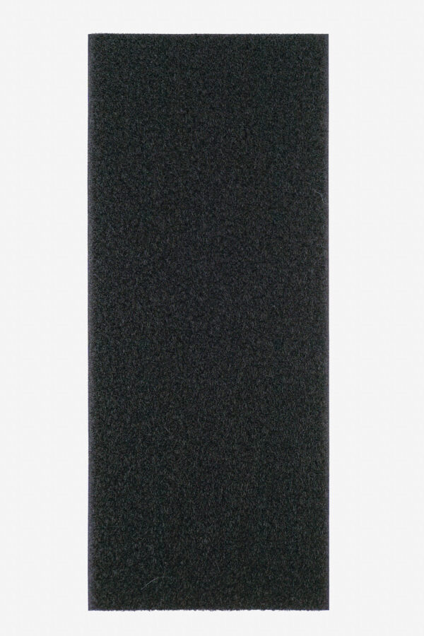 Klettzuschnitt Flauschseite 25x10cm schwarz