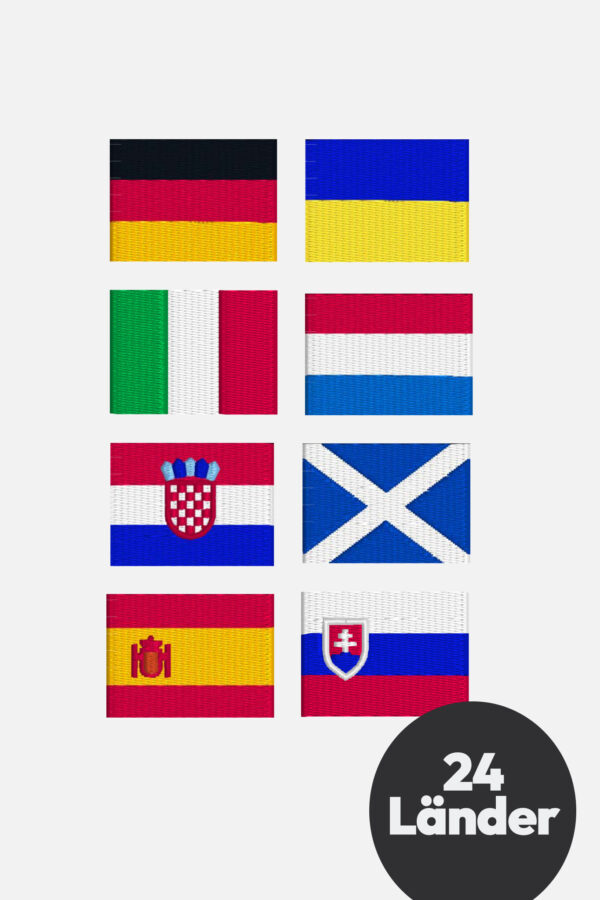 Stickdateien Flaggen Europa zur EM 2024